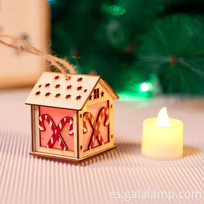 Encantadora lámpara de rompecabezas de Santa House para una decoración festiva